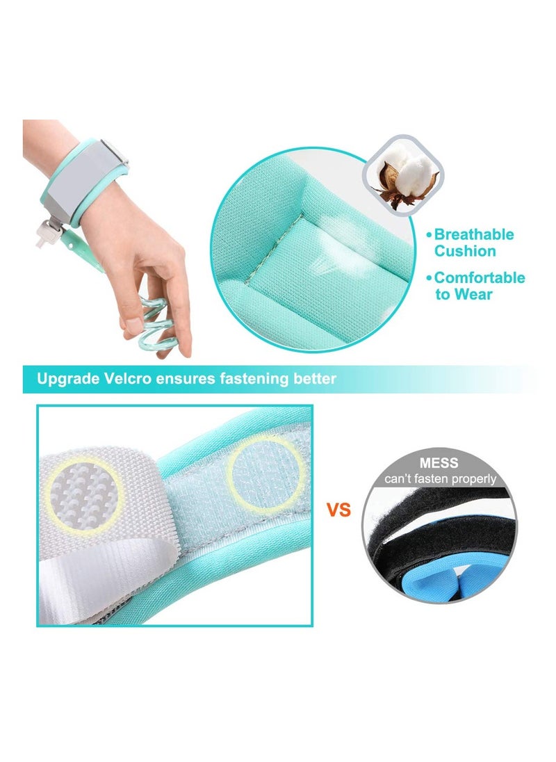 Bebiland 3-in-1 Baby Reins Walking Harness for Toddlers, Kids, Children, Anti Lost Safety Wrist Cuff with Lock / Backpack /1.5m Bungee Straps Link (Green/Grey)  - Image 4