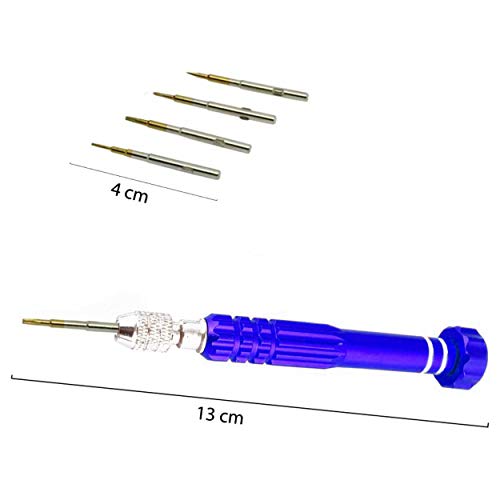 Asraw Micro Screwdriver Set For Mobile, laptop, Camera & Multi-purpose Repairing (T5 / T6 / 1.2/1.5/0.8) Precision Screwdriver Set (Blue) - Image 5