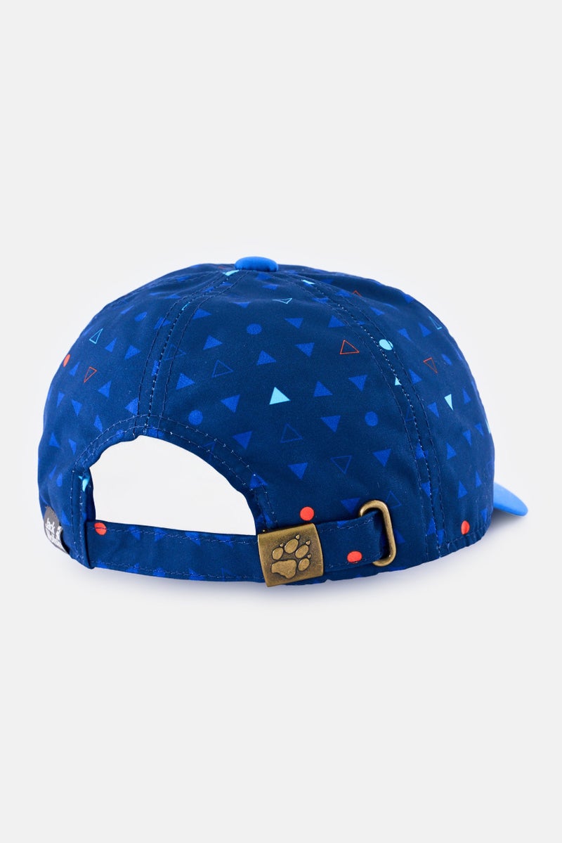 Jack Wolfskin قبعة مزينة بشعار للأطفال الصغار، بحرية - Image 2