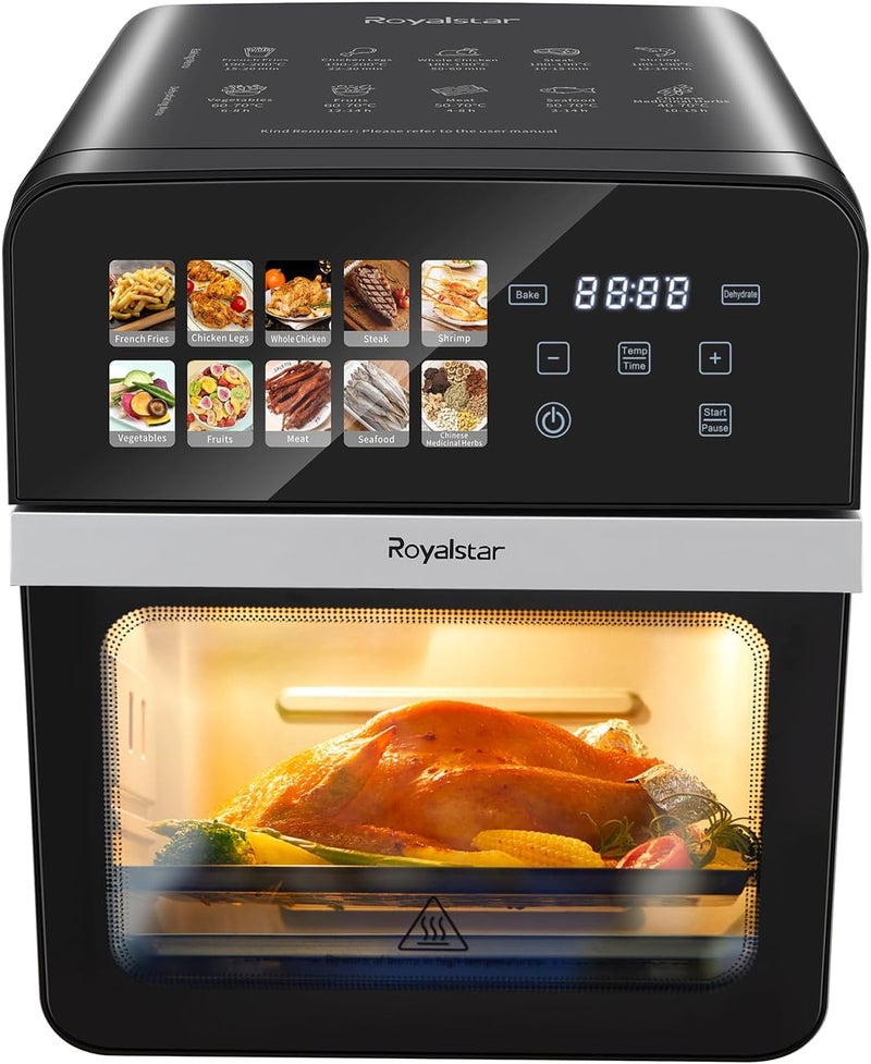 Royalstar 1800W Digital Air Fryer Oven with 12L Capacity and 10 Cooking Functions - Image 1