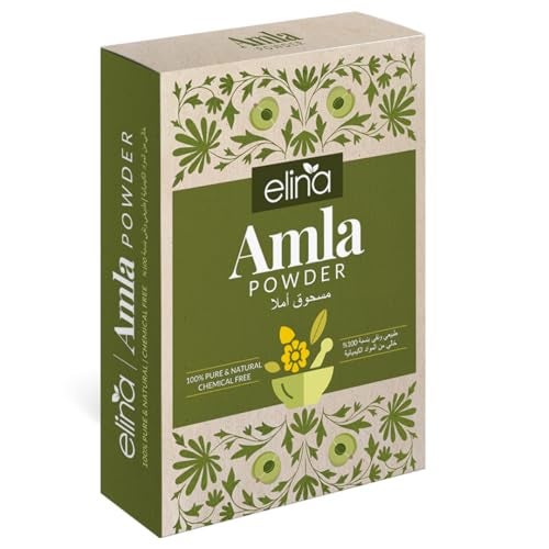 Elina Amla Hair Growth Powder | Dried Indian Gooseberry for Black Hair |Hair Care with Natural Amala Hair Pack | Pure Herbal Hair Mask for Frizz Control 100Gm (Pack of 1) - Image 1