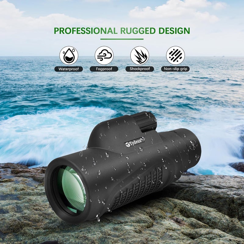 Tydeux 10x42 K9 Prism Waterproof Monocular Telescope for Wildlife Bird Watching Hunting Camping Travel Secenery - Image 5