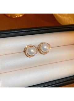 Aurafly Fashionable And Elegant Pearl Earrings, French Retro Hepburn Style Earrings  - Image 2