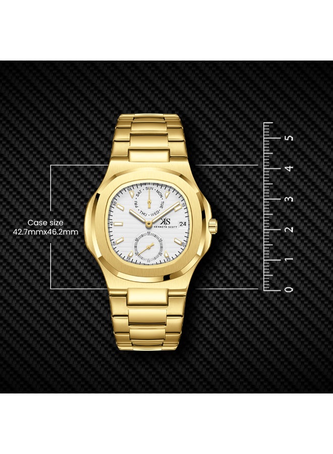 كينيث سكوت ساعة يد رجالية من الستانلس ستيل بعقارب - - Image 4