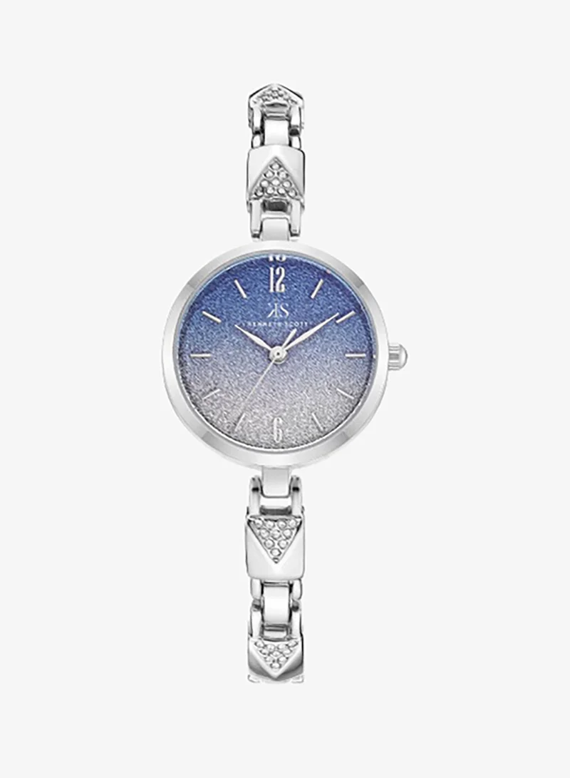 Kenneth Scott blue Women's Stainless Steel Analog Watch K23507-SBSL - 28 mm for Women | Best Price UAE