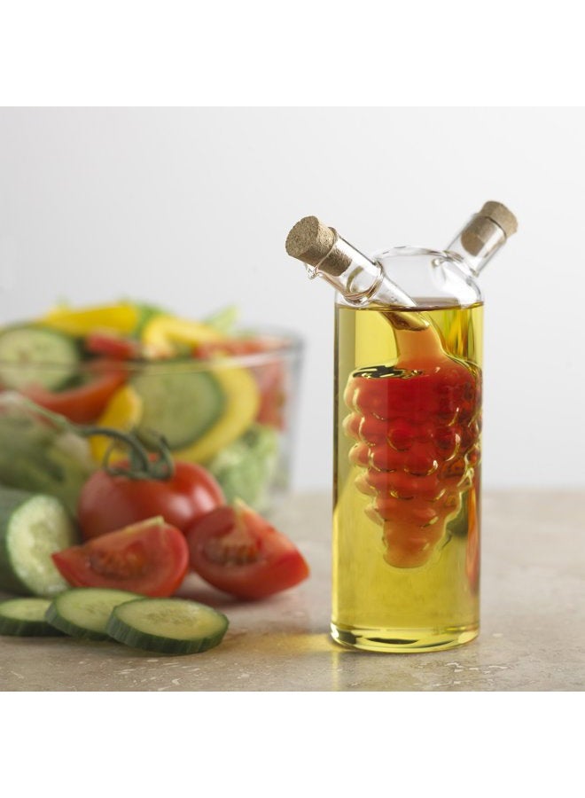 Fox Run 7050 Run Grape Motif Oil and Vinegar Cruet Dispenser Bottle, Clear Borosilicate Glass - Image 5