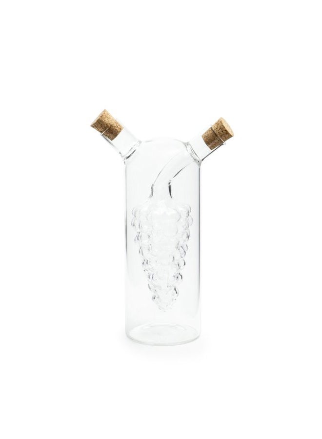 Fox Run 7050 Run Grape Motif Oil and Vinegar Cruet Dispenser Bottle, Clear Borosilicate Glass - Image 4