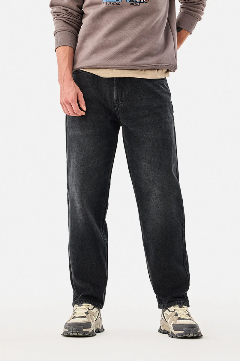 SNITCH Washed Baggy Jeans