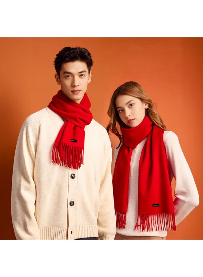 Zooler Wool Scarf For Women 2025 Autumn Winter New Red Neck Warmer Birthday New Year Zodiac Gift For Girls - Image 1