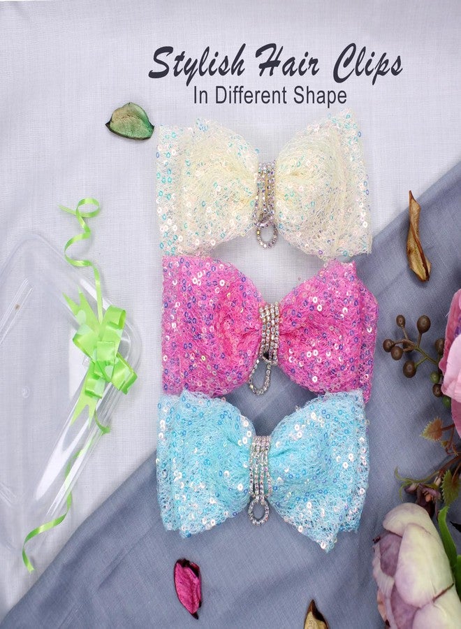 غلان مشابك شعر أنيقة وعصرية بتصميم فيونكة من GLAN، إكسسوارات للنساء والفتيات، هدية لطيفة للمناسبات الخاصة (مشابك شعر M-5) - Image 4