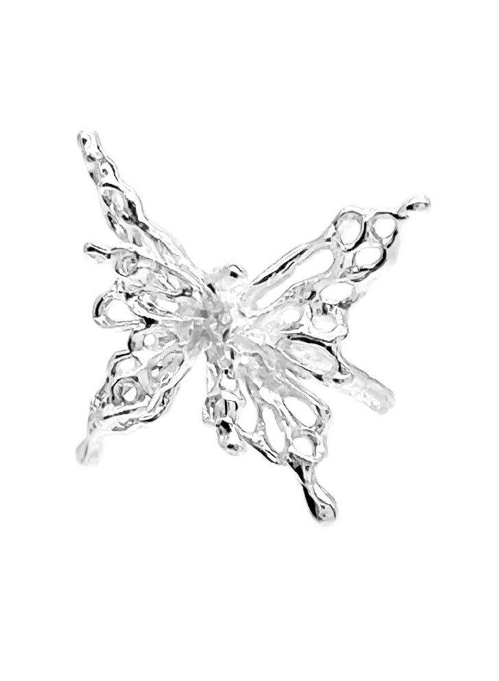 چينيرال براند مصمم الصينية الشمع نحت ( فراشة الظل ) فتح حلقة 925 الفضة الاسترليني - Image 1