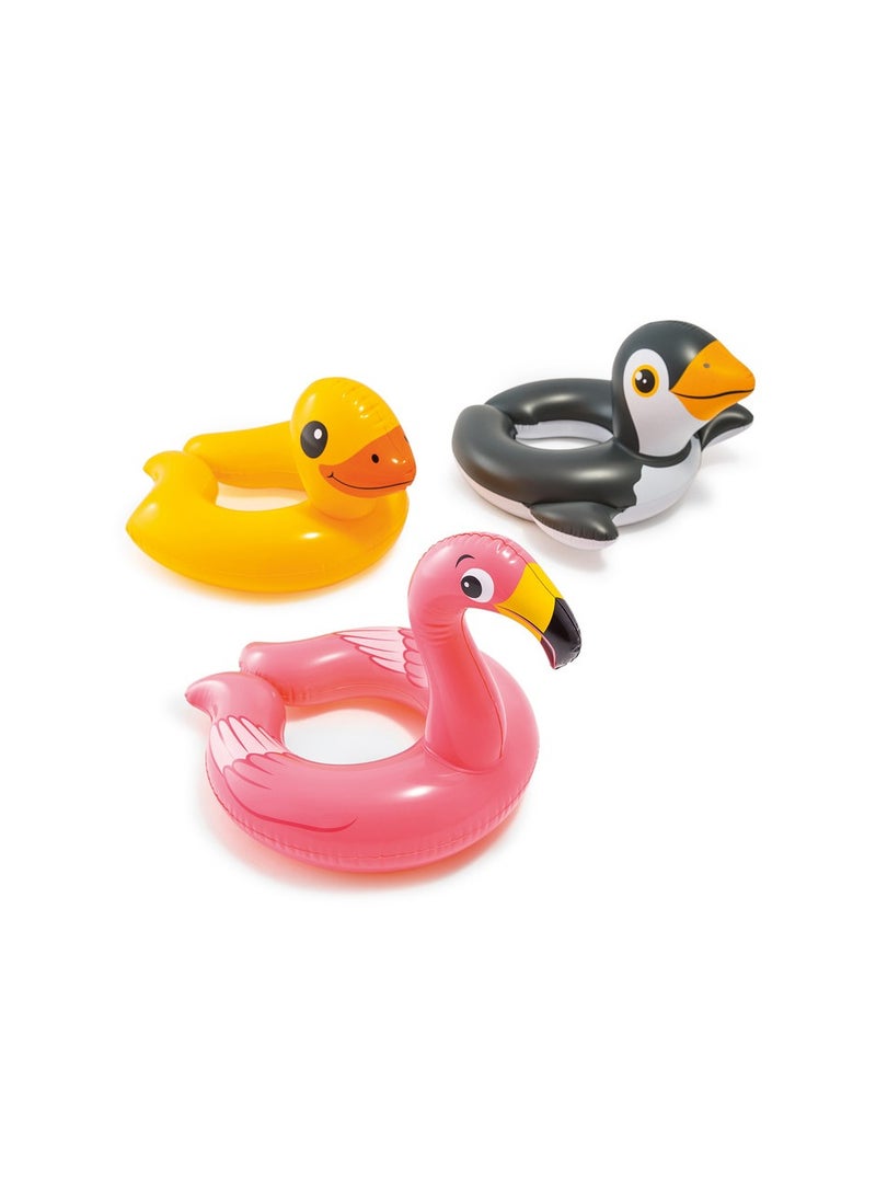 انتكس حلقات سباحة قابلة للنفخ على شكل حيوانات 64×64 سم - Image 3