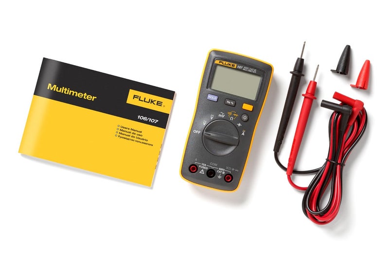 FLUKE Fluke 107 AC/DC Current Handheld Digital Multimeter by Fluke, Gray - Image 4
