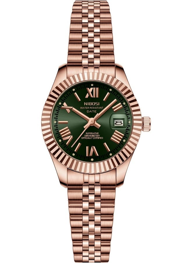 NIBOSI Women Watch Analog Quartz Stainless Steel Waterproof Classic Desiger Date Watches for Women - Image 1