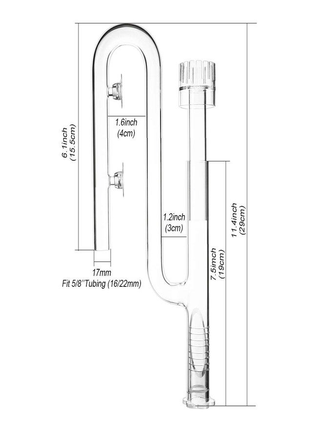 FZONE Aquatic Glass Lily Pipe Inflow with Surface Skimmer for Aquarium Filter 5/8''(16/22mm) Tubing - Image 2