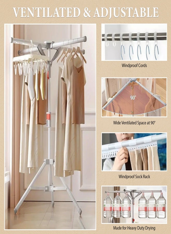ZEESQUARE Clothes Dryer Stand Hanger Clothes Rack foldable Drying Garments  Rack Laundry Rack  - Image 5