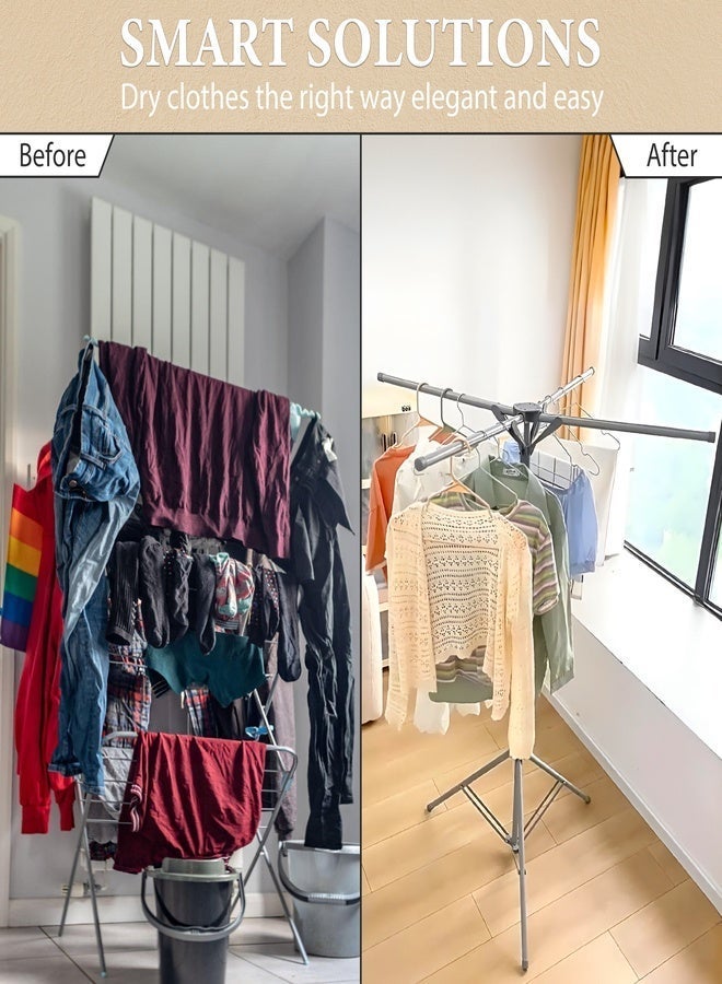 ZEESQUARE Space Saving Cloth Drying Stand – Durable Folding Laundry Drying Solution - Image 3
