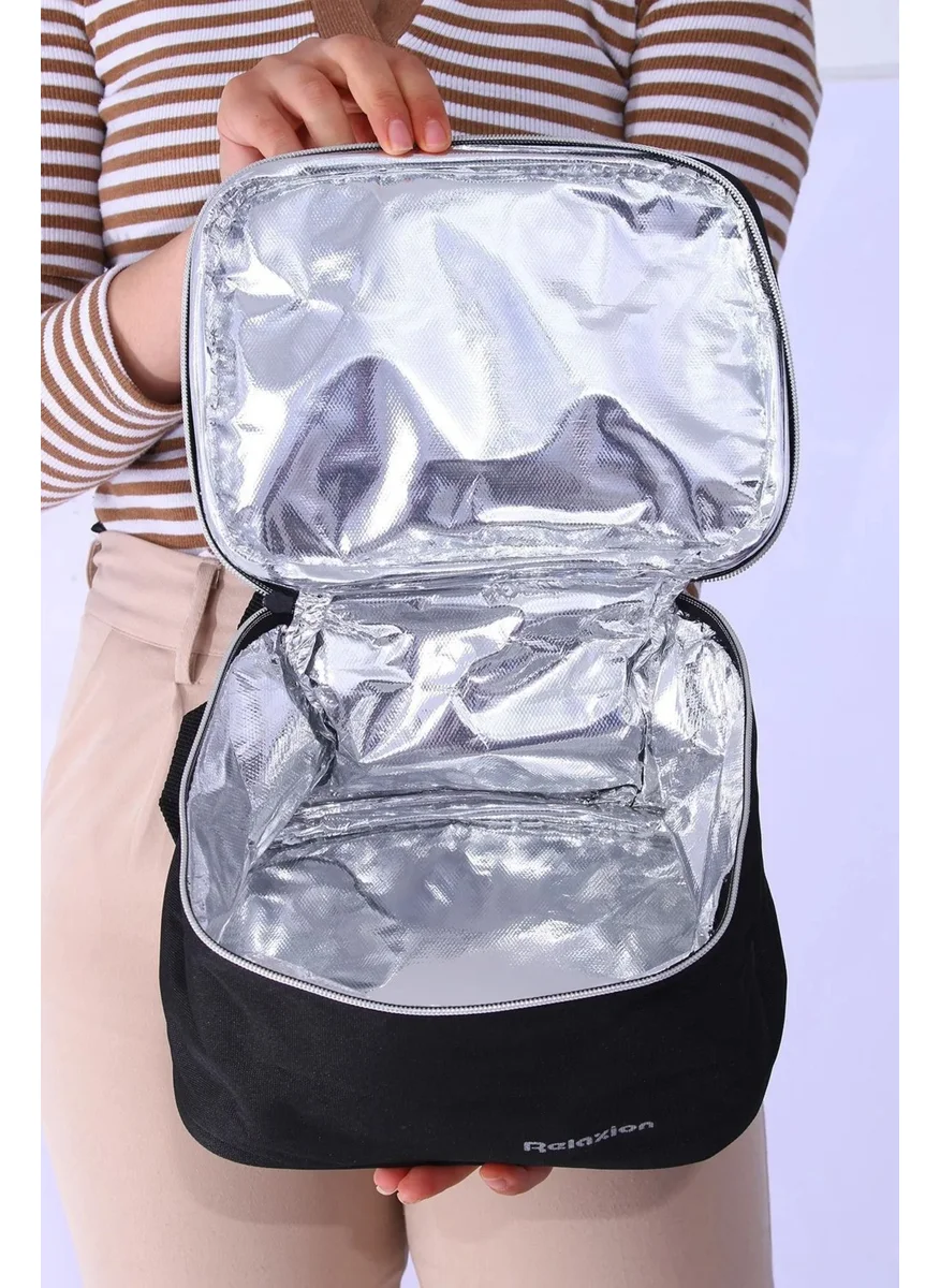 Relaxion Unisex Thermal Lunch Bag Black RLX-3324