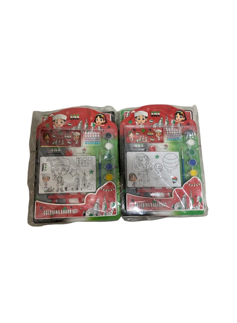National Day UAE Kids School Goodie Bags coloring board  set of 6 pcs