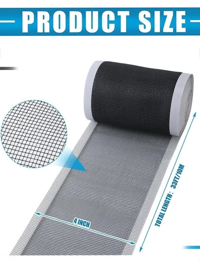 ملصقات ذاتية اللصق لشبكة تصريف الدش للاستخدام مرة واحدة مقاس 4 بوصات × 33 قدمًا، مع مجرفة تنظيف، ومصيدة شعر تصريف الدش، وملصقات شبكية لتصريف الدش للحمام وحوض المطبخ - Image 5