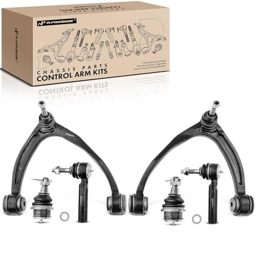 A-Premium Set of 6, Upper Control Arm, Lower Ball Joint, 0uter Tie Rod End, Compatible with Chevrolet & GMC & Cadillac - 2007-2014 - Silverado, Tahoe, Sierra, Yukon, Escalade, Avalanche - Image 1