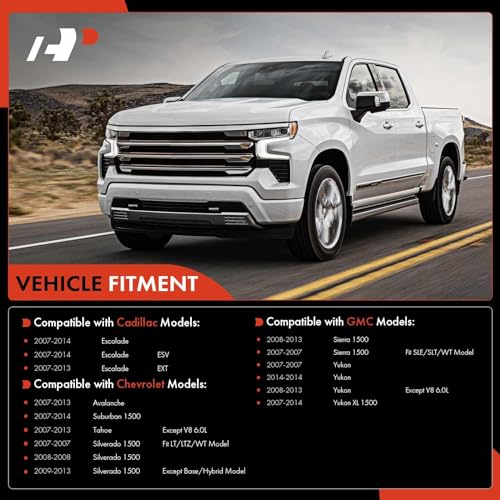 A-Premium Set of 6, Upper Control Arm, Lower Ball Joint, 0uter Tie Rod End, Compatible with Chevrolet & GMC & Cadillac - 2007-2014 - Silverado, Tahoe, Sierra, Yukon, Escalade, Avalanche - Image 2