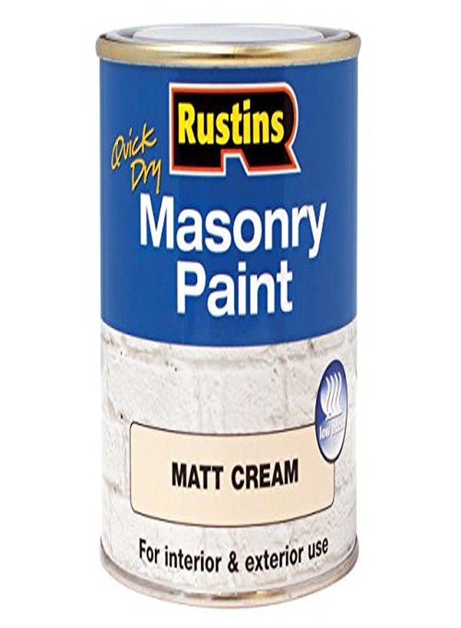 Rustins Masonry Paint Matt Cream 250ml - Image 1