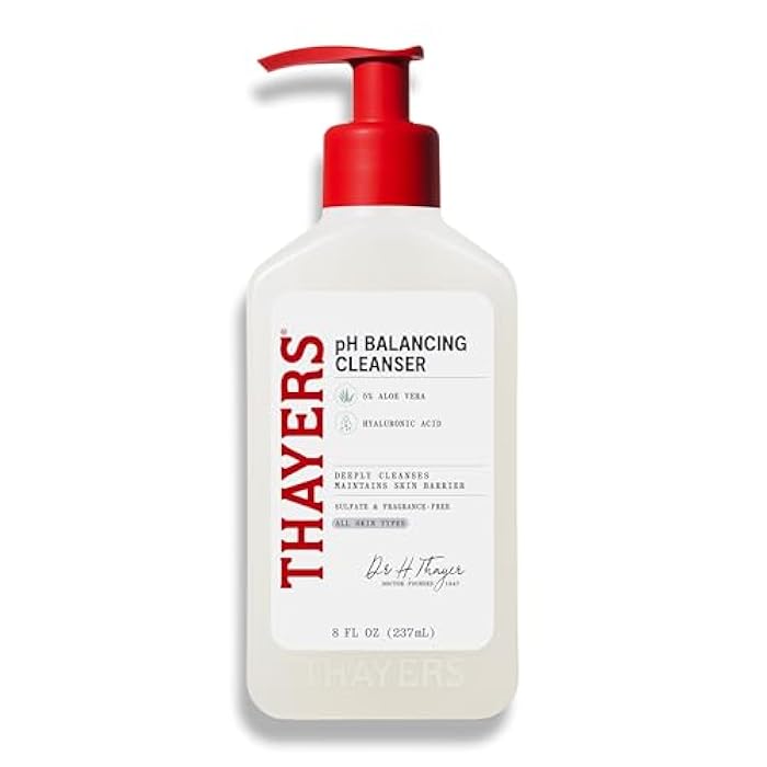 THAYERS pH Balancing Daily Cleanser, Face Wash with Aloe Vera, Gentle and Hydrating Skin Care for Dry, Oily, or Acne Prone Skin, 8 FL Oz. - Image 1