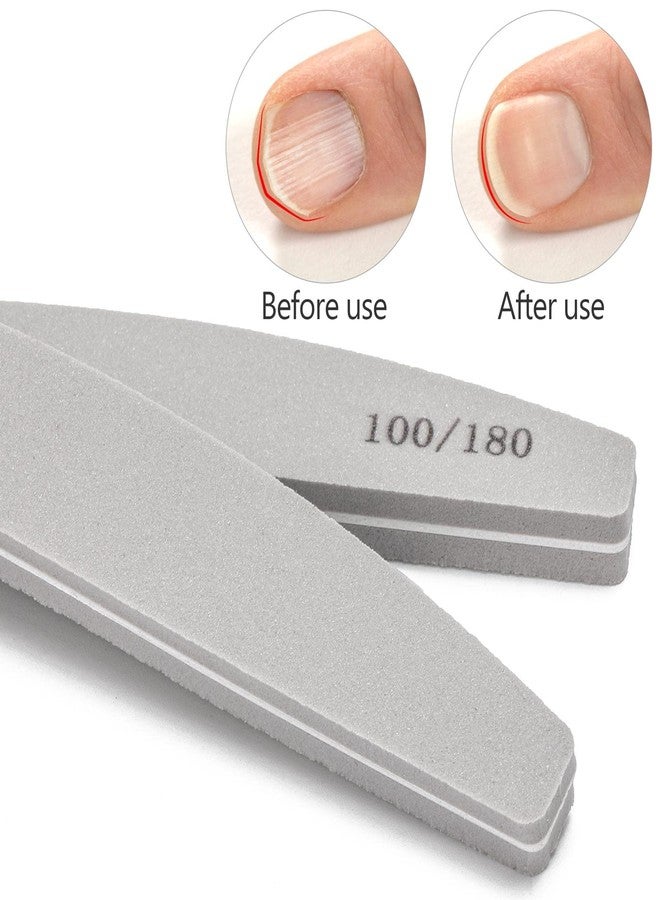 LoveBB 20 Pack Nail Buffers 100/180 Grit Washable Double Sided Nail Block File for Acrylic Natural Gel Nails, Gray - Image 5