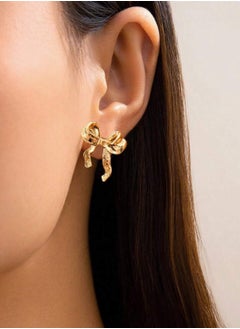 Elegant Stainless Steel Gold Plated Earrings For Women