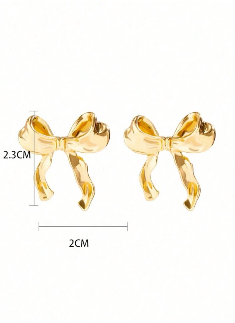 Equal - Elegant Stainless Steel Gold Plated Earrings For Women - Image 1