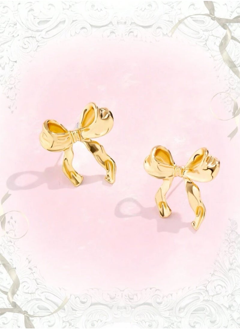 Equal - Elegant Stainless Steel Gold Plated Earrings For Women - Image 1