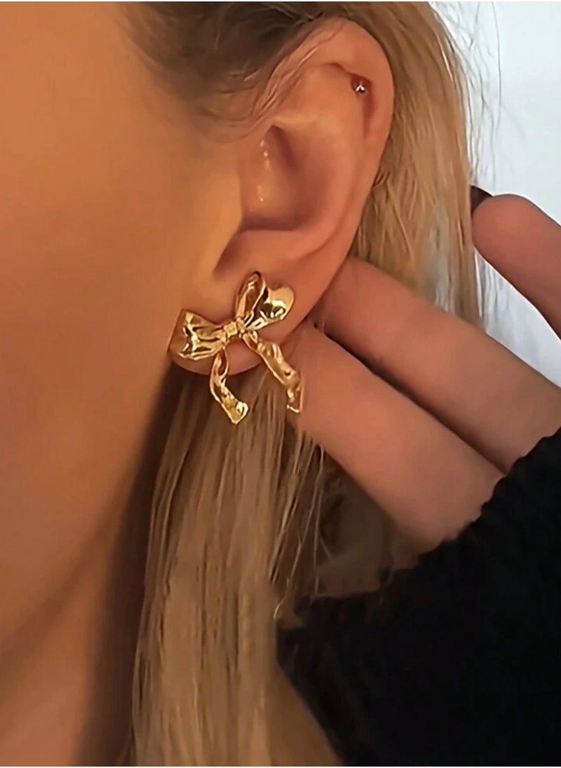 Equal - Elegant Stainless Steel Gold Plated Earrings For Women - Image 1