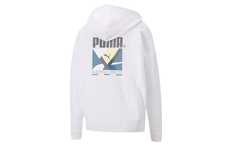 PUMA (WMNS) PUMA Tailored For Sport Hoodie 'White Black Green' - Image 1