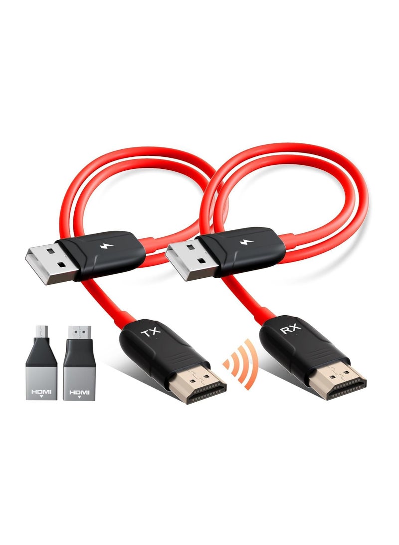 Wireless HDMI Transmitter and Receiver, 100FT Range, 1080P, Dual-Band 2.4/5GHz, Plug and Play for Streaming from Laptop, Camera, PC to HDTV and Projector - Image 1