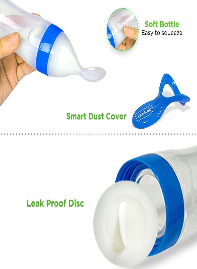 Krido Baby Feeding Bottle with Fruit Nibbler Set, Green, BPA Free, 6+ Months, 2 in 1 Feeder with Spoon (Blue) - Image 5