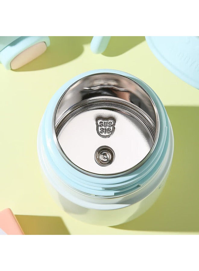 Beddybear Children's Insulated Cup With Handle And Straw, 316 Stainless Steel Baby Sippy Cup, 400ml Big Ear Dog Design - Image 5