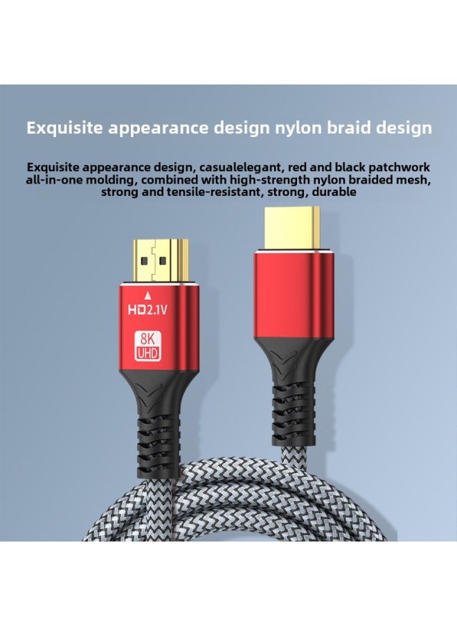 ماركة غير محددة Hdmi8k Hd Line 2.1 إصدار شاشة عرض تلفزيون وجهاز عرض كمبيوتر وكابل فك التشفير كابل Hdmi - اللون: شفاف طول خط الحقيبة: 1.5 متر  - Image 5