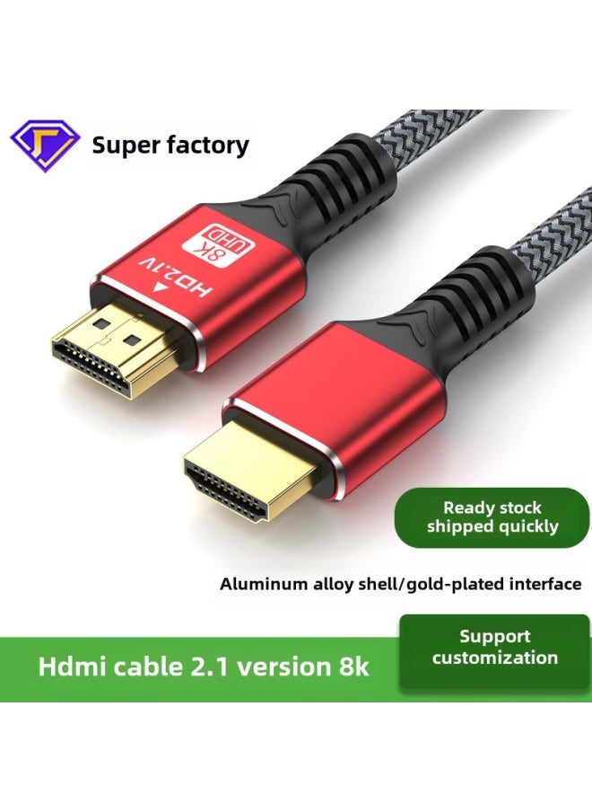 ماركة غير محددة Hdmi8k Hd Line 2.1 إصدار شاشة عرض تلفزيون وجهاز عرض كمبيوتر وكابل فك التشفير كابل Hdmi - اللون: شفاف طول خط الحقيبة: 1.5 متر  - Image 2