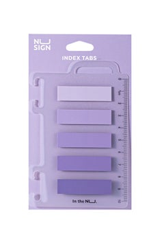 Deli Deli ENS356-PP Index Tabs – Purple, Transparent BOPP Labels, Removable PP Scale Card, Smooth Writing & Reusable  - Image 4