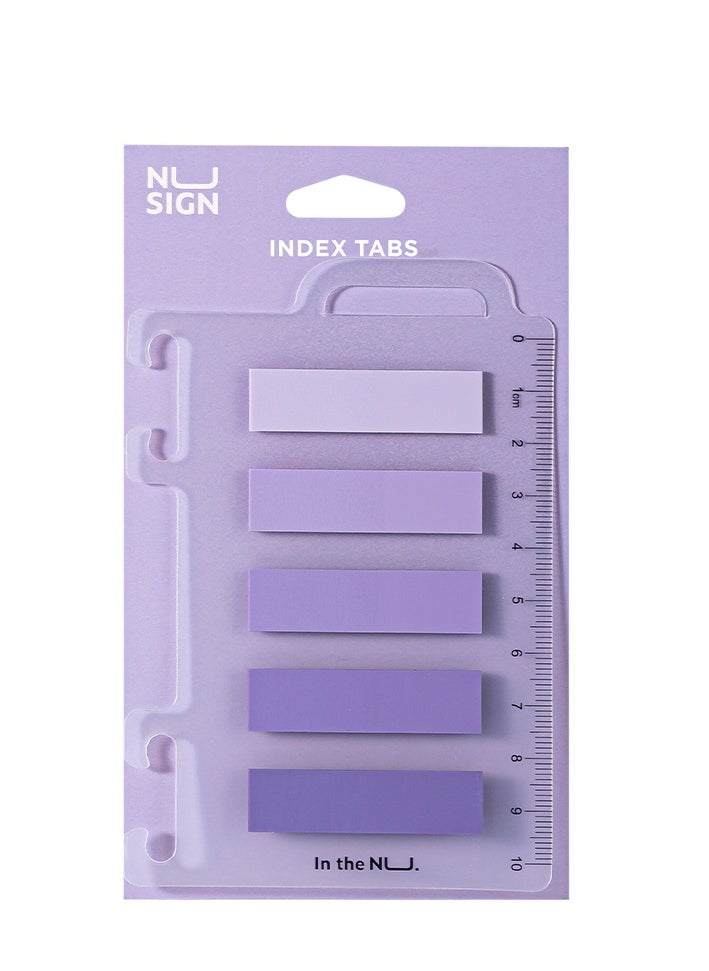 Deli - Deli ENS356-PP Index Tabs – Purple, Transparent BOPP Labels, Removable PP Scale Card, Smooth Writing & Reusable - Image 1
