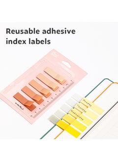 Deli Deli ENS356-PP Index Tabs – Purple, Transparent BOPP Labels, Removable PP Scale Card, Smooth Writing & Reusable  - Image 3