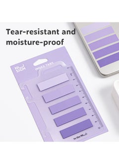 Deli Deli ENS356-PP Index Tabs – Purple, Transparent BOPP Labels, Removable PP Scale Card, Smooth Writing & Reusable  - Image 2
