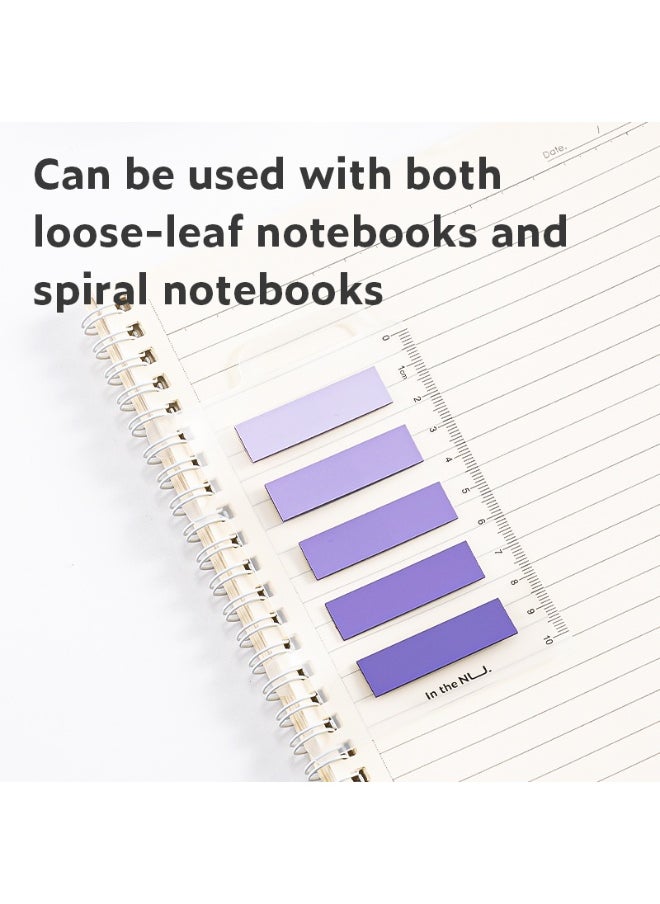 Deli - Deli ENS356-PP Index Tabs – Purple, Transparent BOPP Labels, Removable PP Scale Card, Smooth Writing & Reusable - Image 1