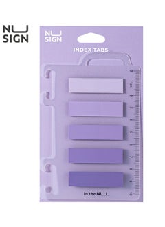 Deli Deli ENS356-PP Waterproof Index Tabs - 5x20 Polyester Labels with Transparent Ruler Base - Purple  - Image 1