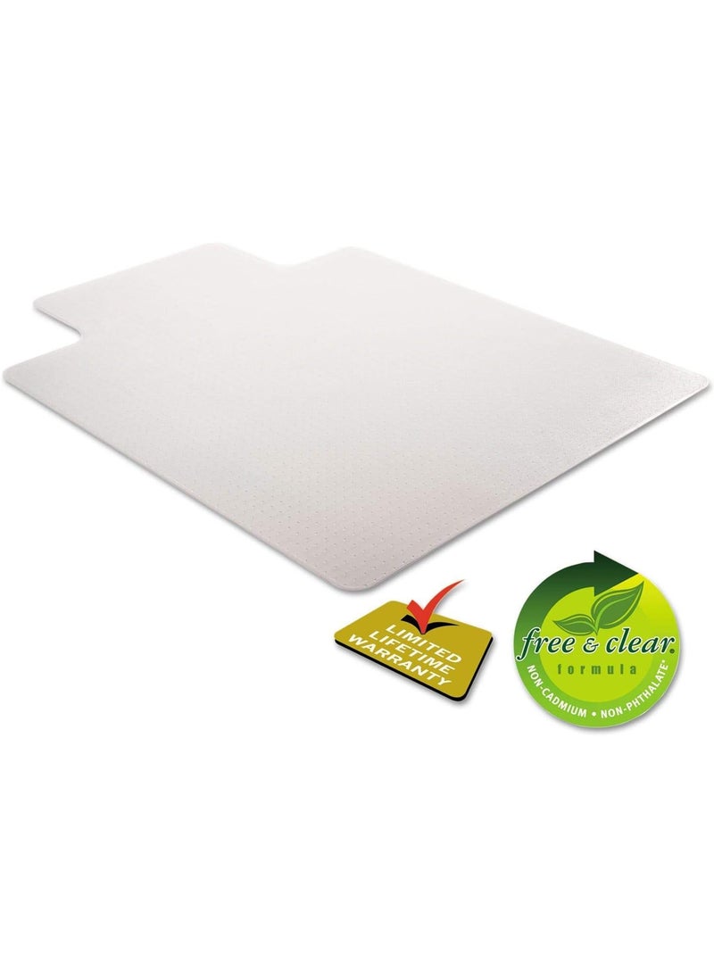 Deflecto deflecto Beveled Clear 45x53 wLip Medium Pile Carpet SuperMat Frequent Use Chair Mat  - Image 4