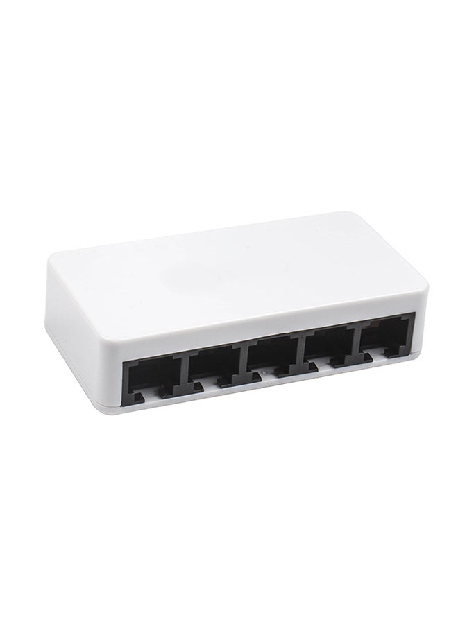 5-Port Fast Ethernet Network Switch White - Image 4