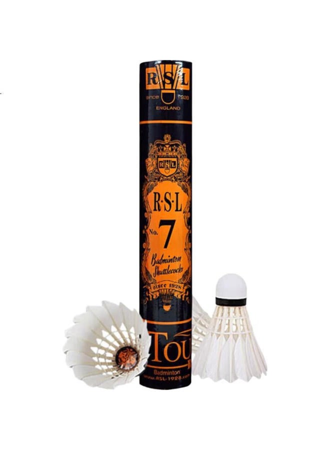 Rsl Badminton Shuttlecocks, Training And Competition Grade, Stable And Durable, Rsl 7 Speed, 76Mph, Duck Feather, 12 Pieces Per Tube - Image 3