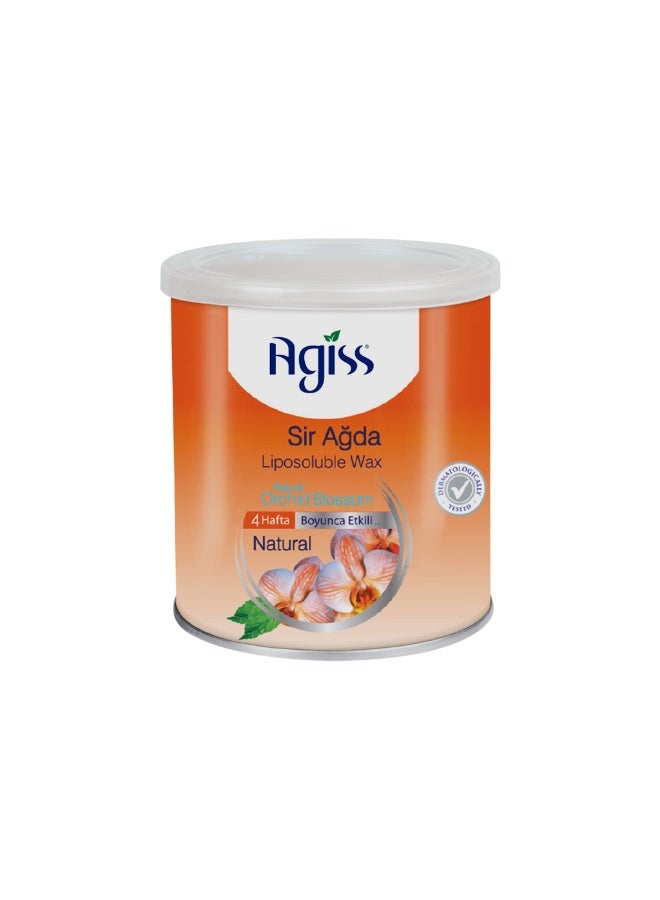 Agiss Liposoluble Sir Wax - Natural Orchid Blossom, 240g – Professional Hair Removal Wax for Sensitive Skin – Smooth Results for up to 4 Weeks – Dermatologically Tested - Image 1