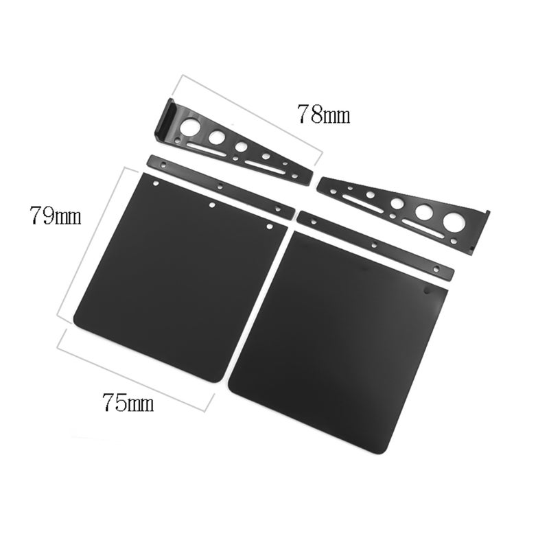 Mud Flaps Fender Decoration: Black High-quality Durable Material - Enhanced Realism Replacement Parts for 1/14 Remote Control Truck Tractor Trailer Car SCANIA Actros - Image 3